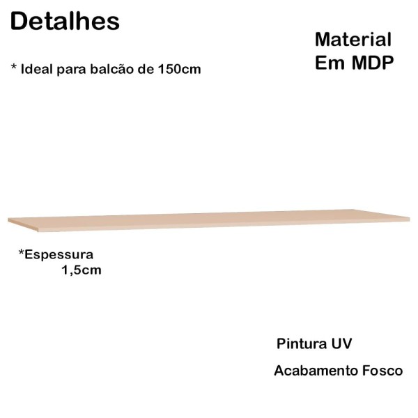 Encontraproduto.com.br - Tampo 150cm 2953 KTP