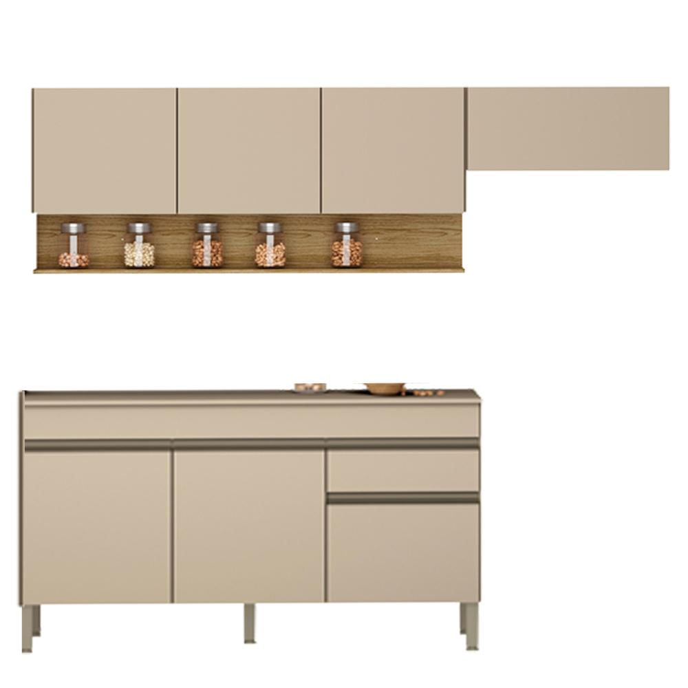 Cozinha Linne 03 Peças Balcao Com Tampo 150cm KTP
