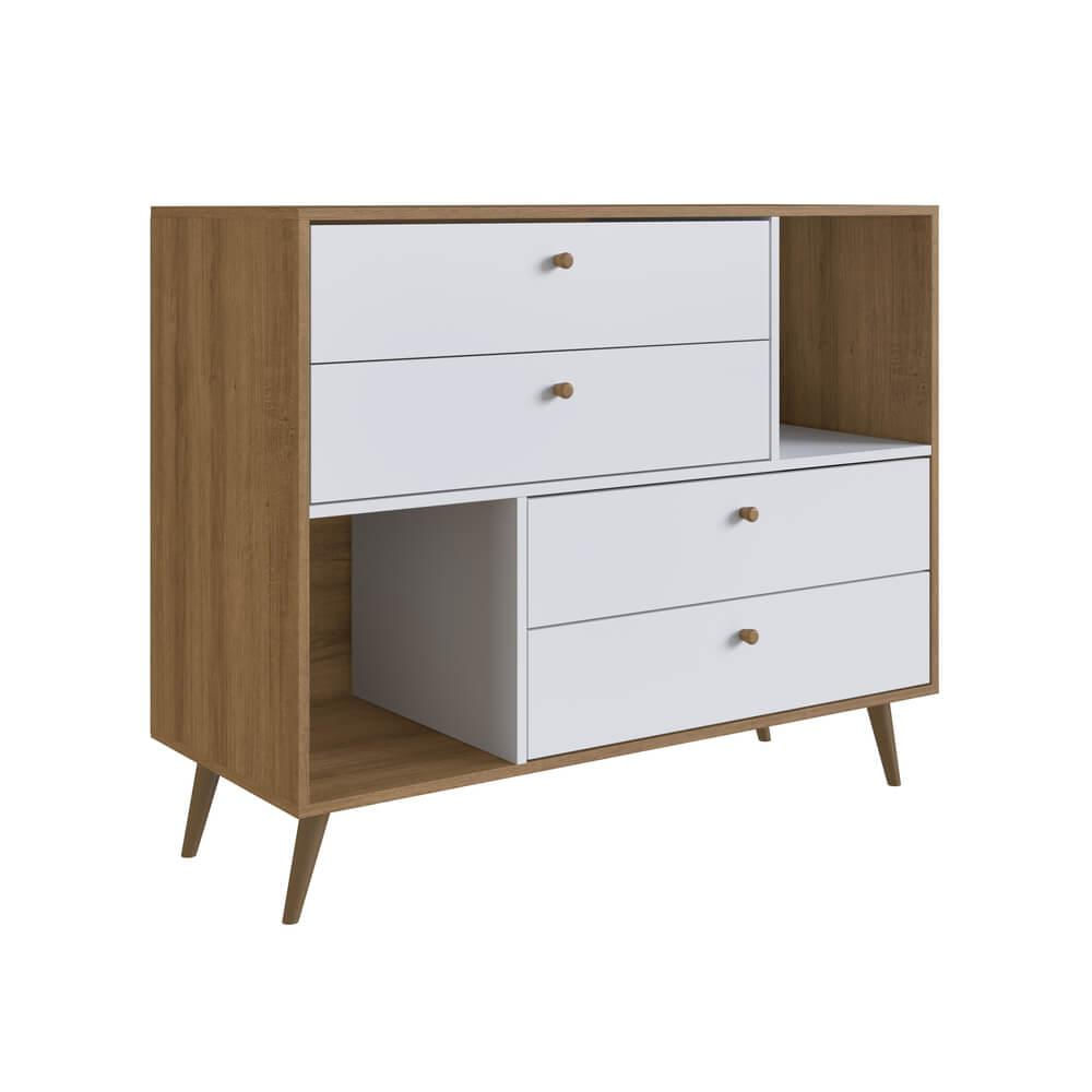 Comoda Multiuso 04 Gavetas 02 Nichos 110cm PRODDY
