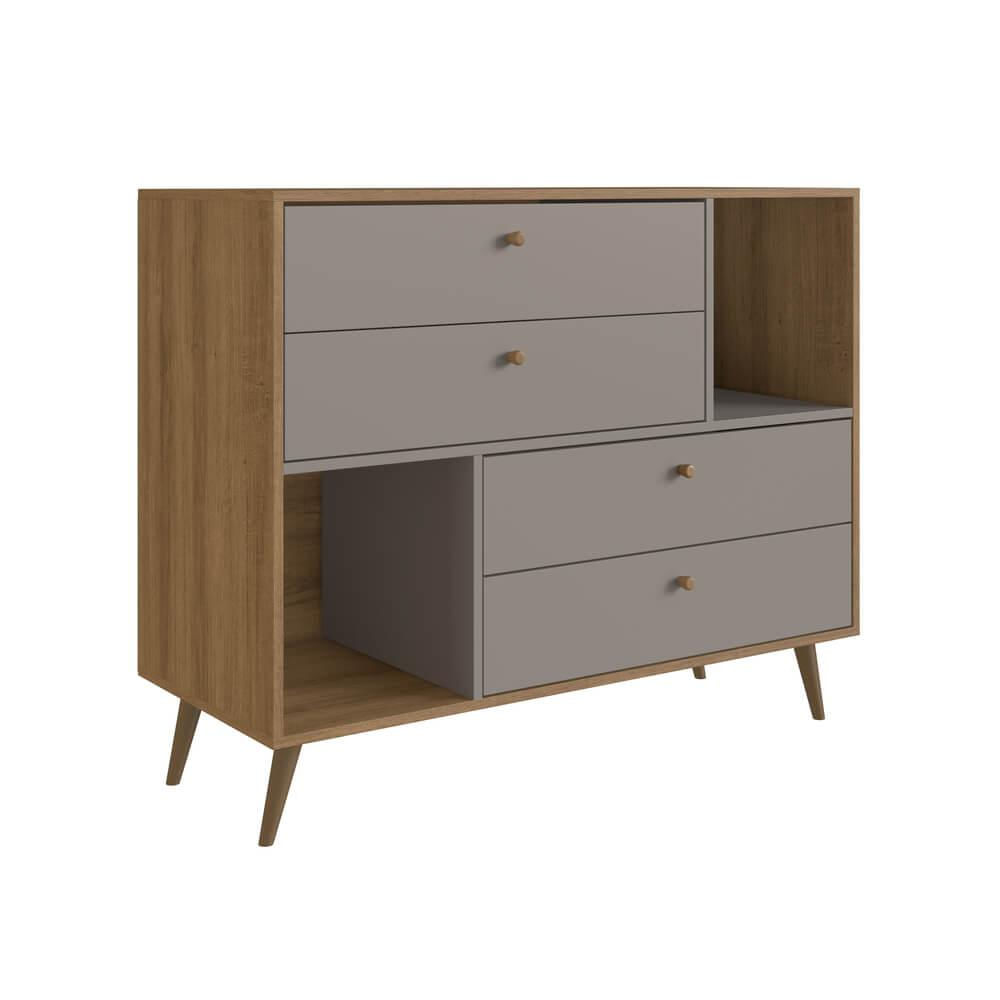 Comoda Multiuso 04 Gavetas 02 Nichos 110cm PRODDY