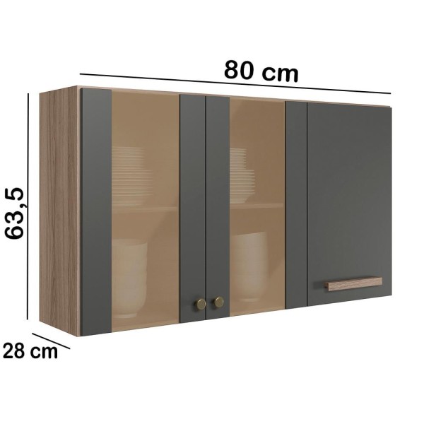 Encontraproduto.com.br - Armario Aereo 3 PT 120 cm 16982 Nicioli