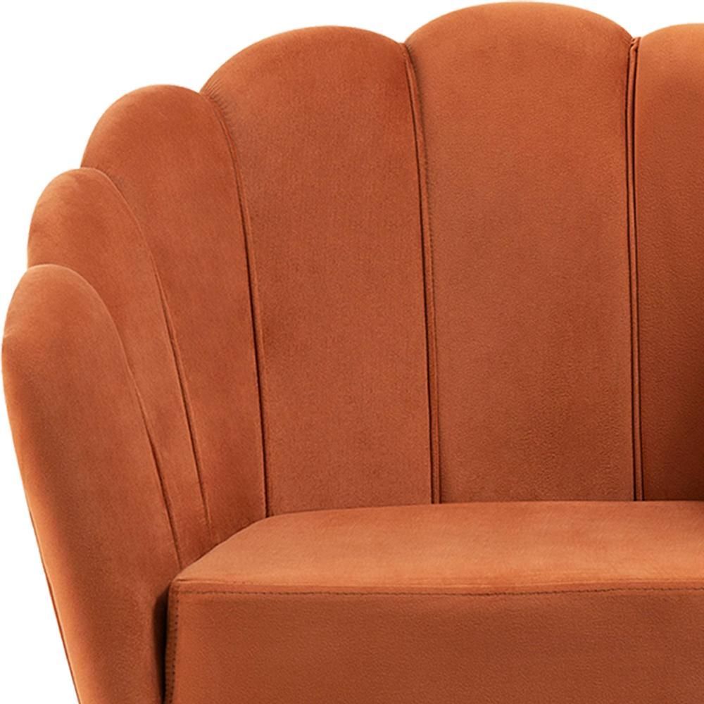 Encontraproduto.com.br - Poltrona Decorativa Pes Tauari 7049 Veludo Caramelo Dmobiliario Caramelo