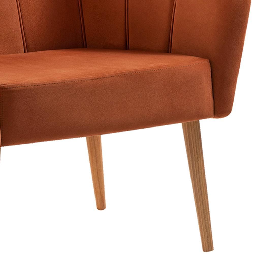 Encontraproduto.com.br - Poltrona Decorativa Pes Tauari 7049 Veludo Caramelo Dmobiliario Caramelo