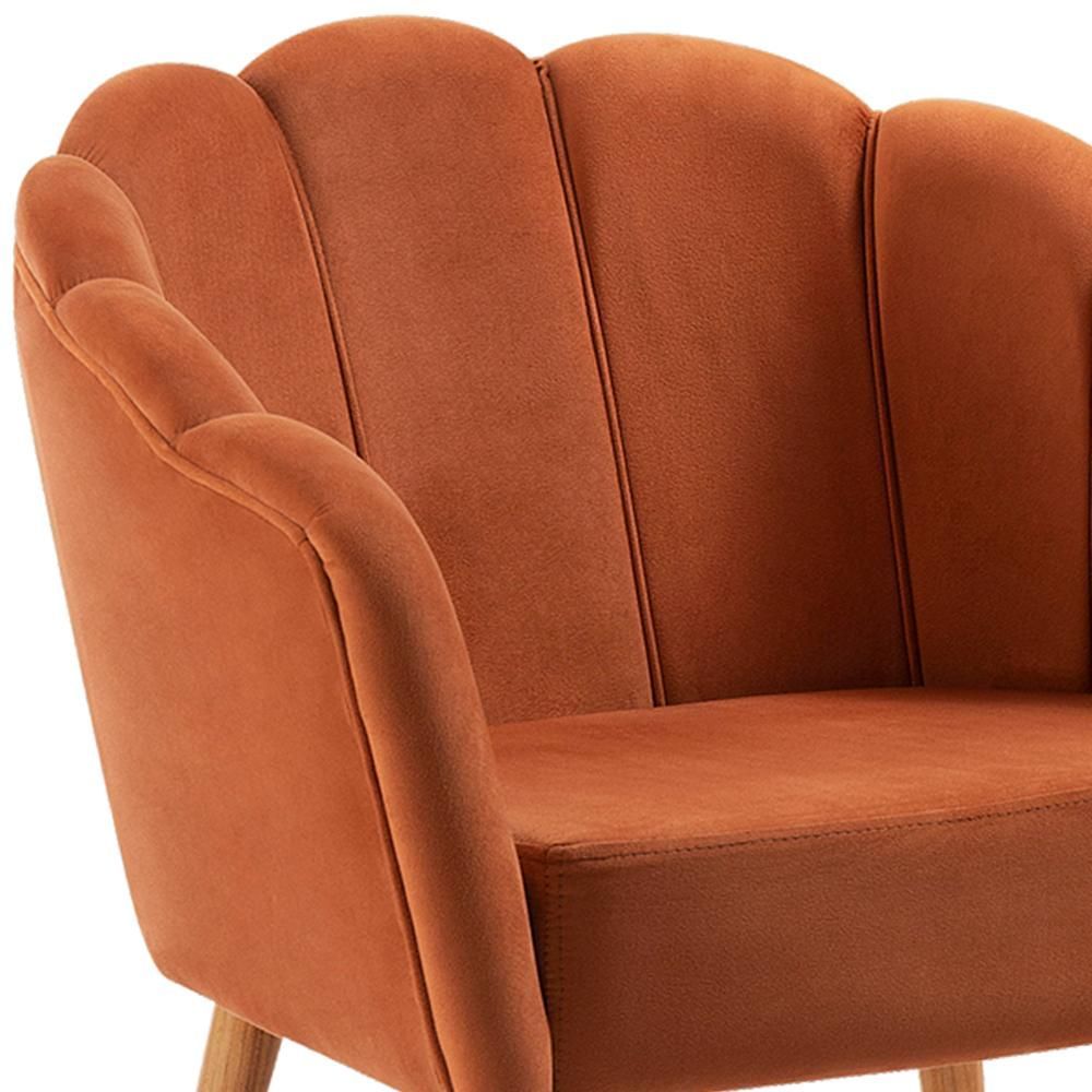 Encontraproduto.com.br - Poltrona Decorativa Pes Tauari 7049 Veludo Caramelo Dmobiliario Caramelo