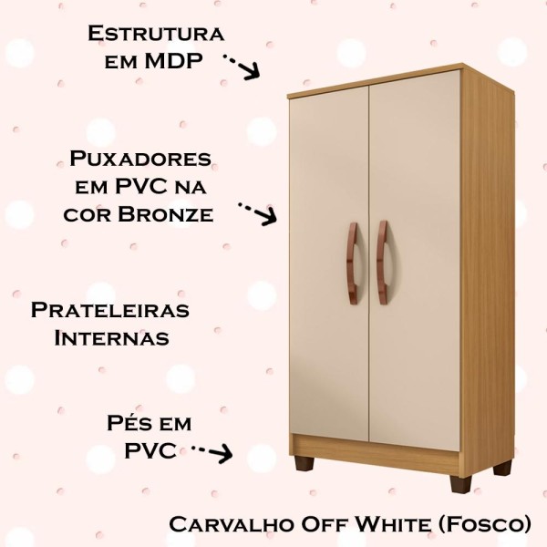 Encontraproduto.com.br - Armario Multiuso 2 Portas 6522 INCC.