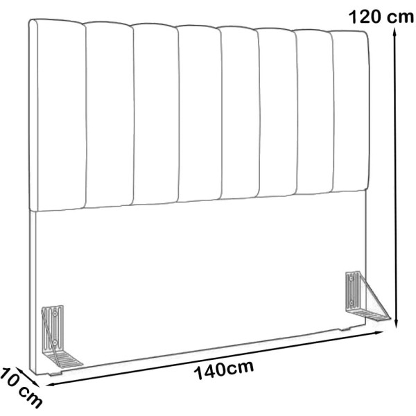 Encontraproduto.com.br - Cabeceira Casal 140cm Allia Linho RM