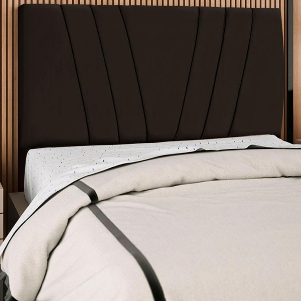 Encontraproduto.com.br - Cabeceira Casal 140cm Bell Suede Terracota RM