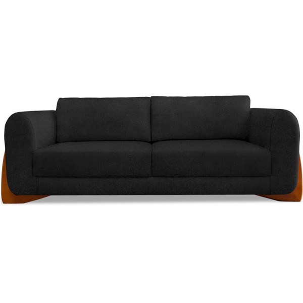 Encontraproduto.com.br - Sofa Jolie 3 Lugares 230cm Pes Boomerang Linho Boucle Ezz