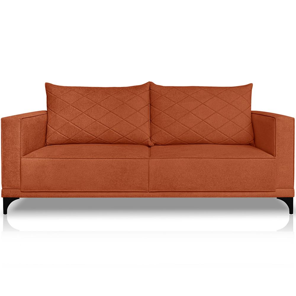 Sofa Nori 2 Lugares Pes De Ferro 160cm Linho Boucle Ezz