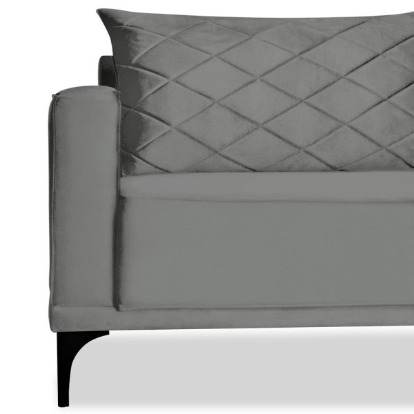 Encontraproduto.com.br - Sofa Living 3 Lugares Nori 200cm Veludo Deluxe Ezz