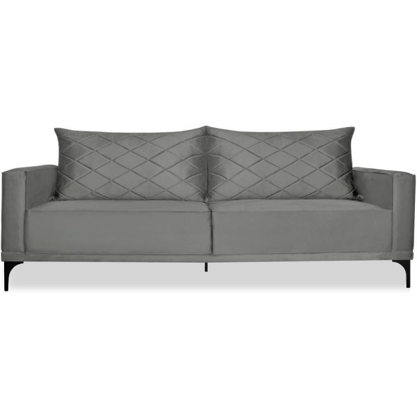 Encontraproduto.com.br - Sofa Living 3 Lugares Nori 200cm Veludo Deluxe Ezz