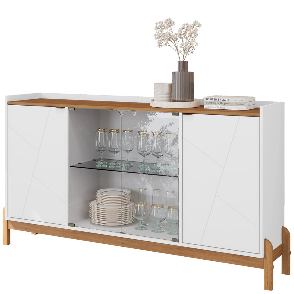 Balcao Buffet 50528 Porta De Vidro 168cm DCASA