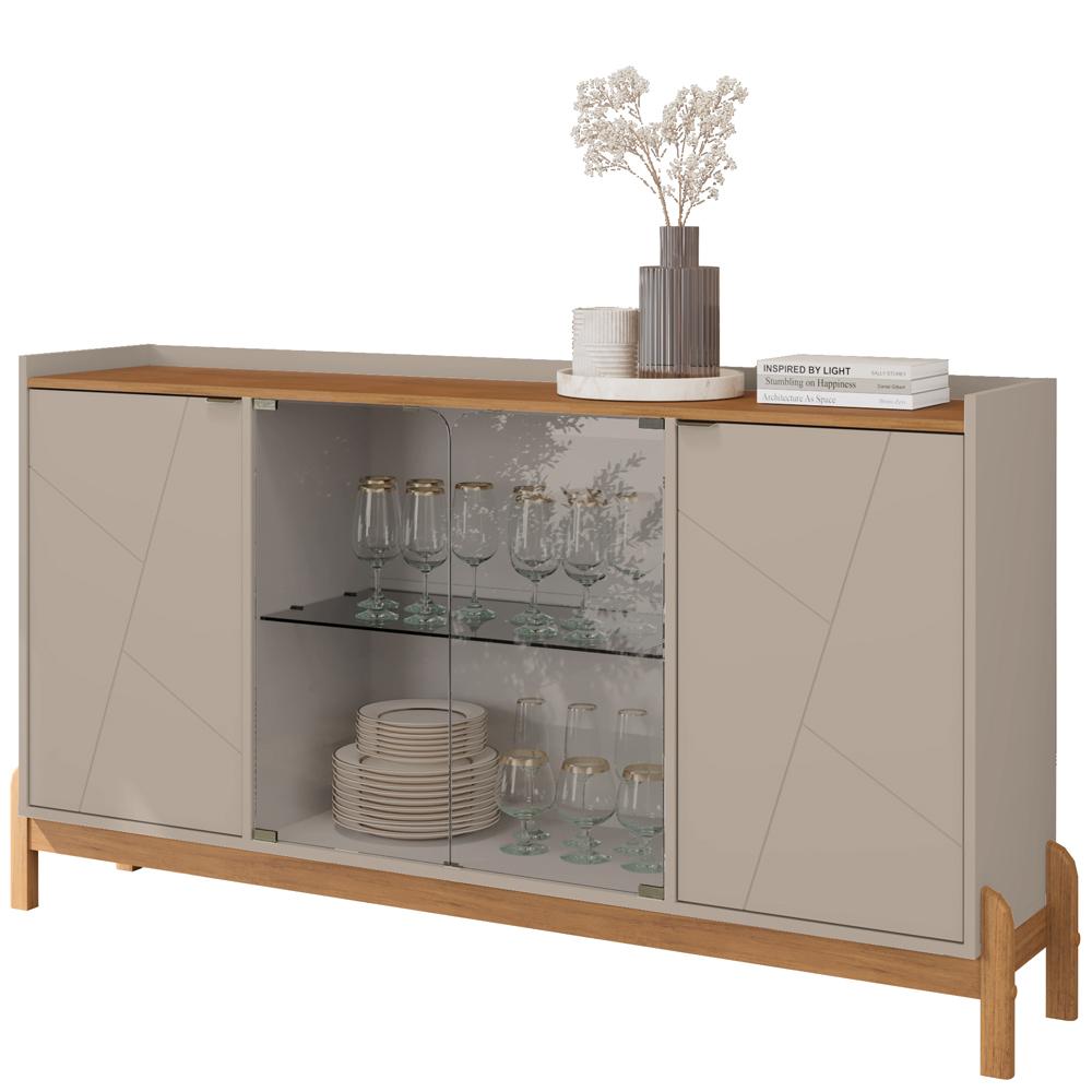 Balcao Buffet 50528 Porta De Vidro 168cm DCASA