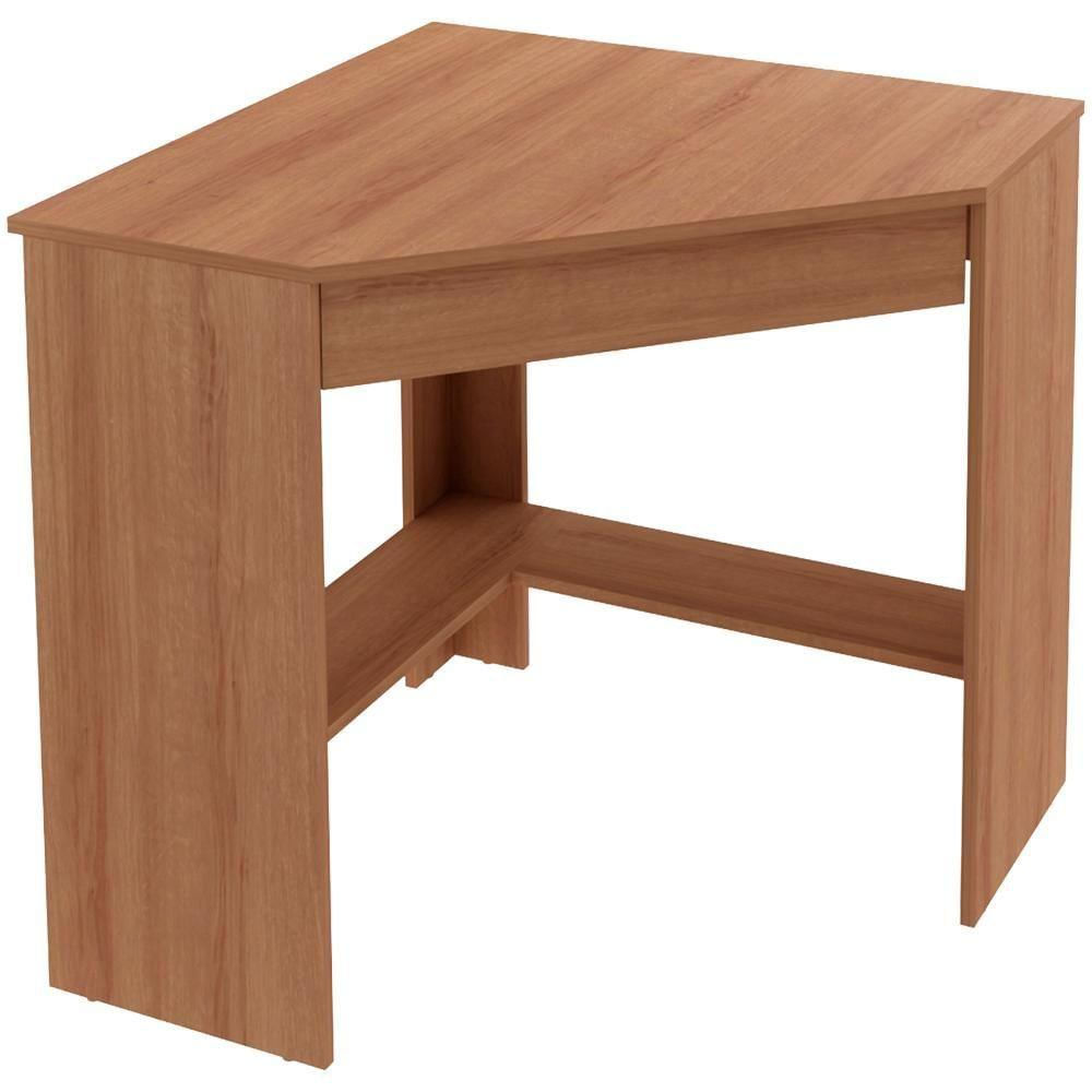 Escrivaninha Mesa Escritorio De Canto 76,5 Cm Me4169 Amendoa Tecno Mobili Amendoa