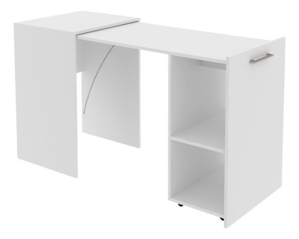 Escrivaninha Multiuso Retratil 2 Nicho Me4170 Branco Tecno Mobili Branco