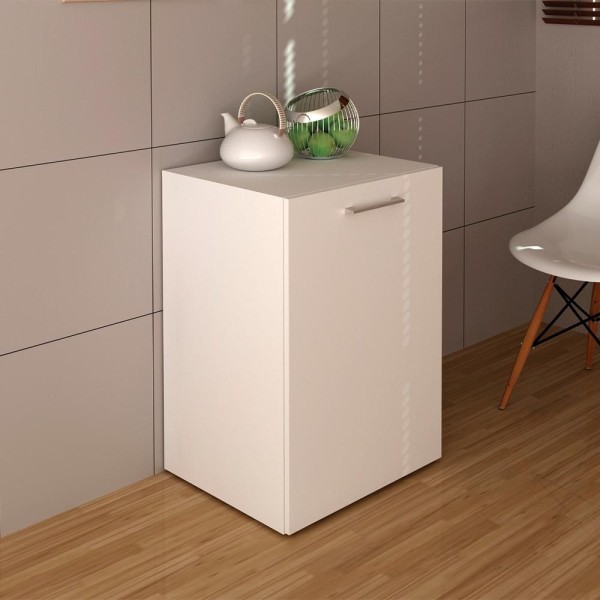Encontraproduto.com.br - Escrivaninha Multiuso Retratil 2 Nicho Me4170 Branco Tecno Mobili Branco