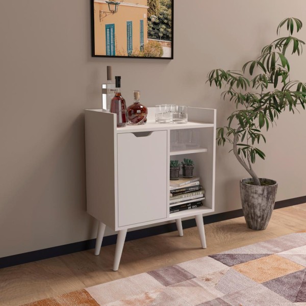 Encontraproduto.com.br - Aparador Balcao Bar Cantinho Do Cafe Multiuso Ap2310 Branco Tecno Mobili Branco