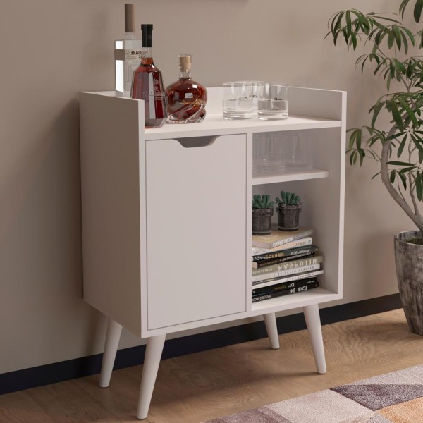 Encontraproduto.com.br - Aparador Balcao Bar Cantinho Do Cafe Multiuso Ap2310 Branco Tecno Mobili Branco