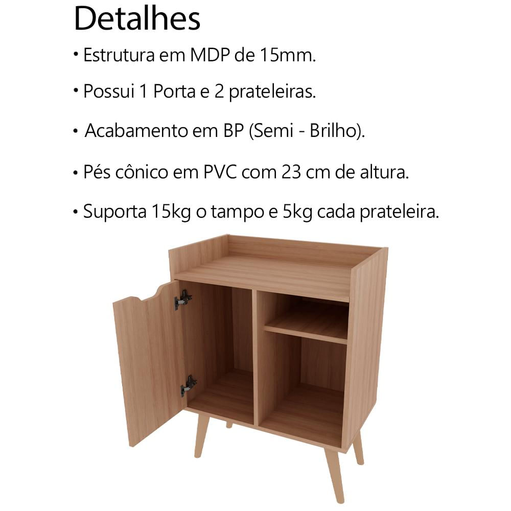 Encontraproduto.com.br - Aparador Balcao Bar Cantinho do Cafe Multiuso AP2310 Tecno Mobili