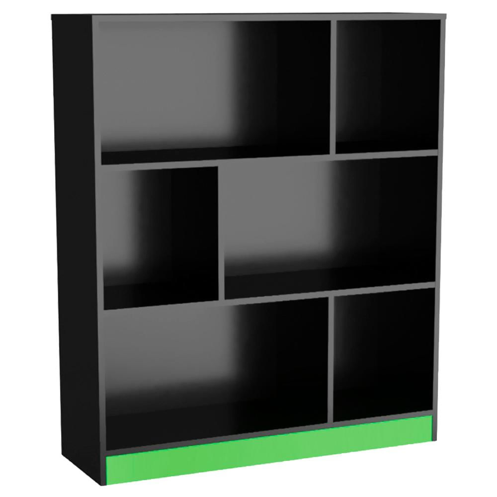 Estante Para Escritorio Gamer B25 Preto Verde Novam Preto Verde