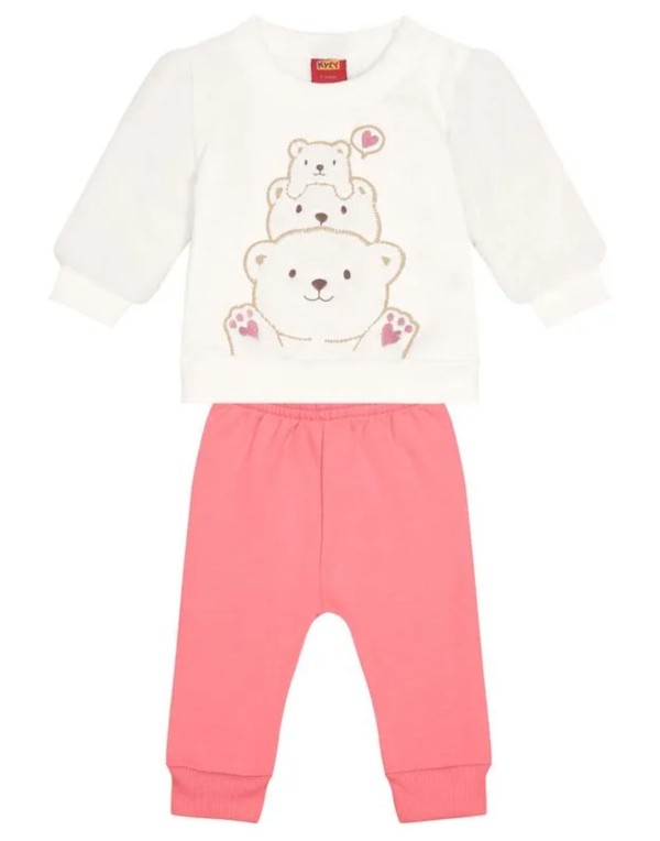 Conjunto kyly Infantil Menina Inverno Estampa Ursinho 4/8 - 1000340