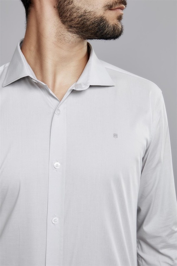 Encontraproduto.com.br - Camisa Comfort - Cinza Claro