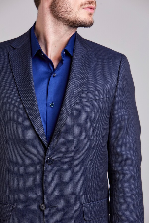 Encontraproduto.com.br - Blazer Alfaiataria Slim Fit - Cinza Chumbo