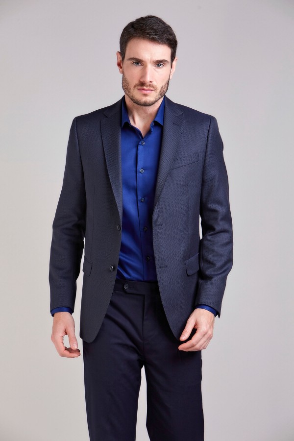 Encontraproduto.com.br - Blazer Alfaiataria Slim Fit - Cinza Chumbo