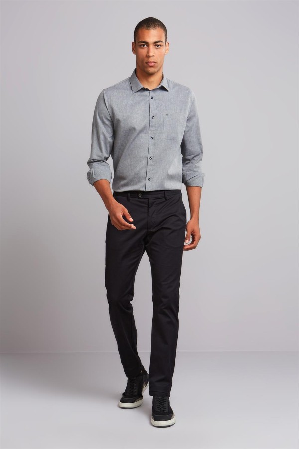 Encontraproduto.com.br - Camisa Comfort - Azul Marinho