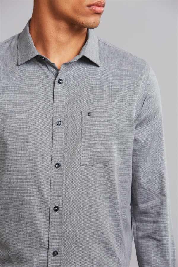 Encontraproduto.com.br - Camisa Comfort - Azul Marinho