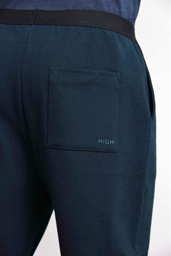 Encontraproduto.com.br - Calça Moletom Tecnocomfy com Bolso - Azul Marinho