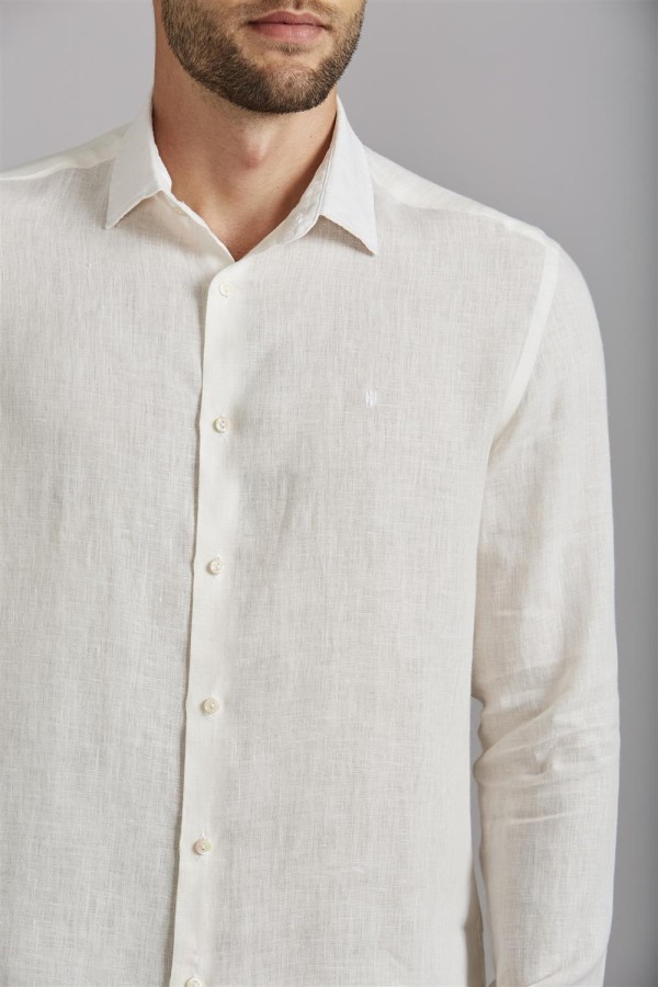 Encontraproduto.com.br - Camisa Comfort Linho - Branco