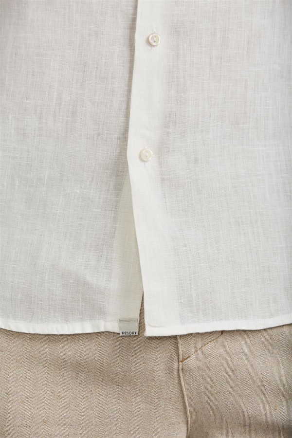 Encontraproduto.com.br - Camisa Comfort Linho - Branco