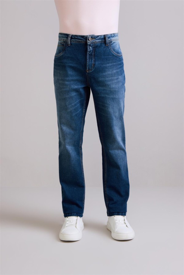Encontraproduto.com.br - Calça Jeans Slim Fit - Lavagem Média