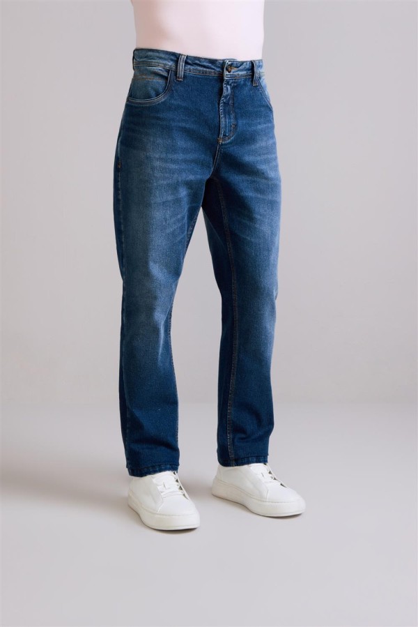 Encontraproduto.com.br - Calça Jeans Slim Fit - Lavagem Média