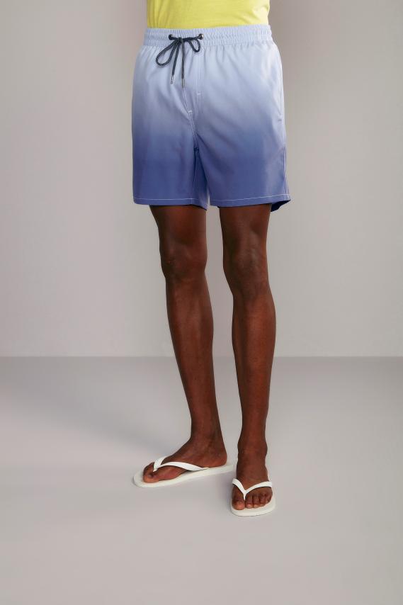 Shorts Praia Estampado - Azul