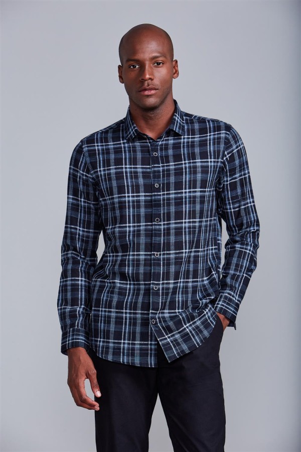 Encontraproduto.com.br - Camisa Slim Fit - Preto