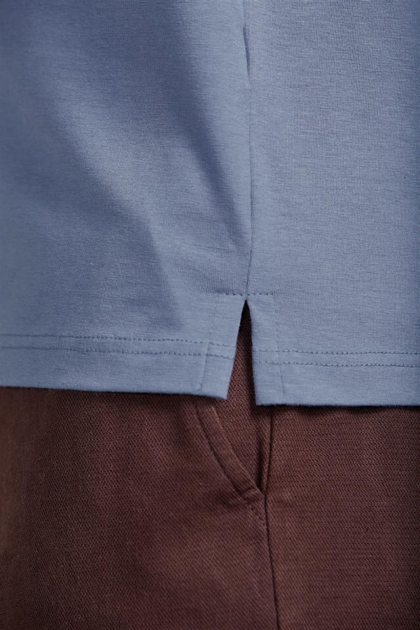 Encontraproduto.com.br - Camisa Polo Malha Comfort - Azul Jeans