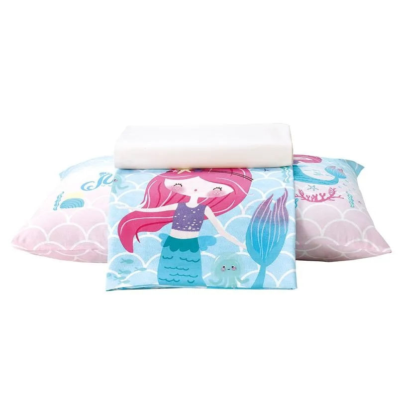 Encontraproduto.com.br - Jogo de Cama Solteiro Kids Priori Sereia 130 Fios Dohler