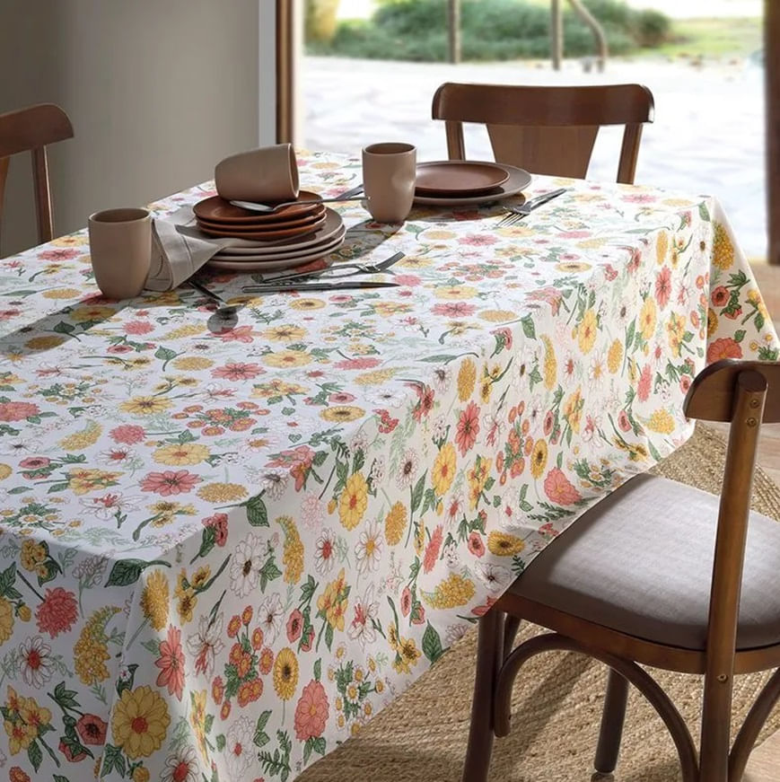 Encontraproduto.com.br - Toalha Mesa Retangular Clean 140x210cm Elane Dohler
