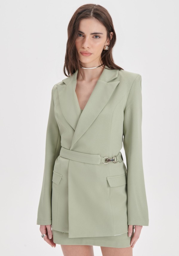 Encontraproduto.com.br - Blazer Alongado Alfaiataria