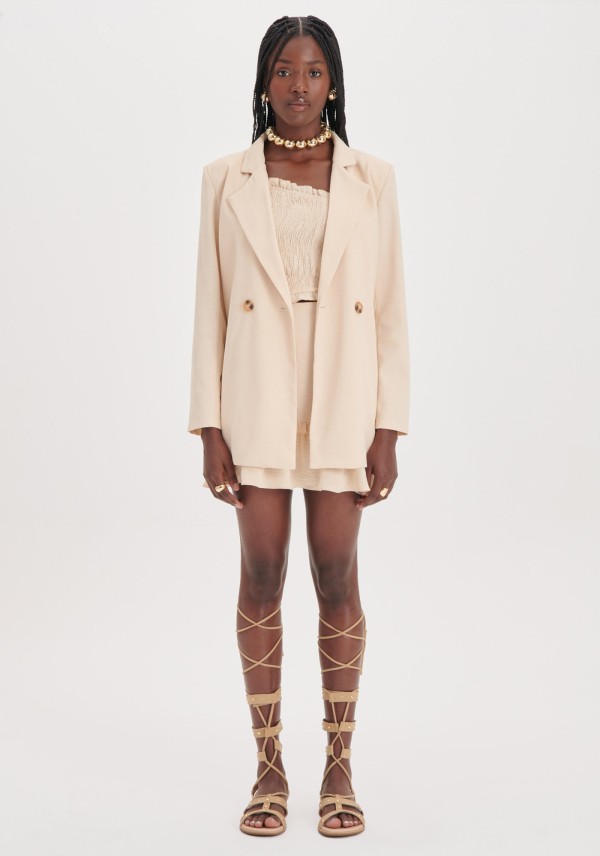 Encontraproduto.com.br - Blazer Alongado com Transpasse