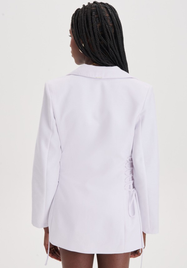 Encontraproduto.com.br - Blazer Alongado Lace Up