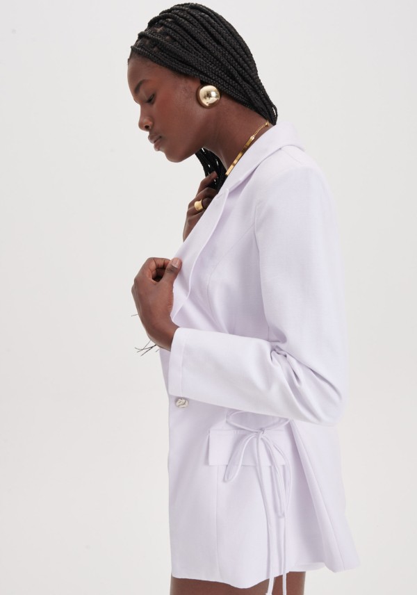 Encontraproduto.com.br - Blazer Alongado Lace Up
