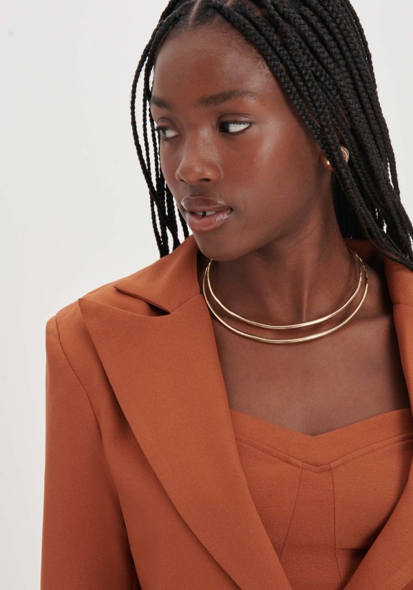 Encontraproduto.com.br - Blazer Curto Alfaiataria