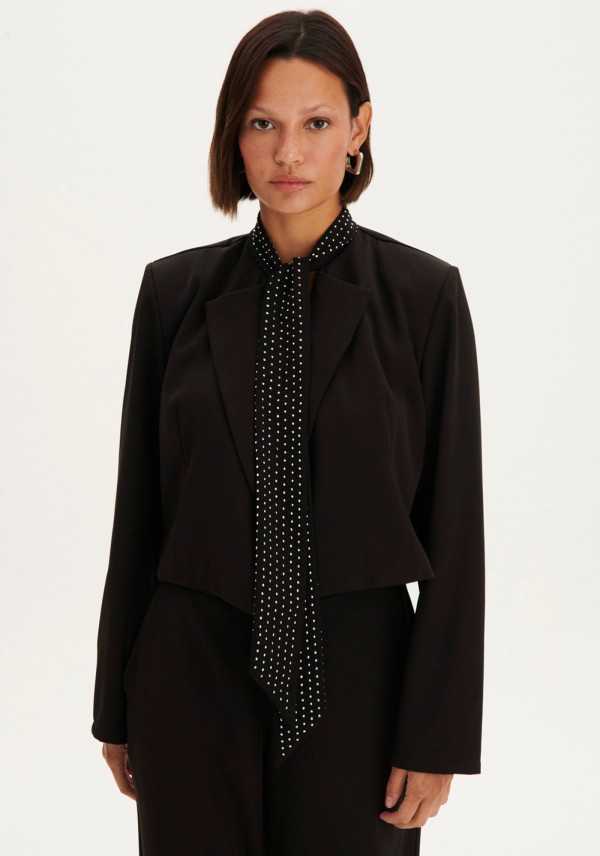 Encontraproduto.com.br - Blazer Curto com Laço
