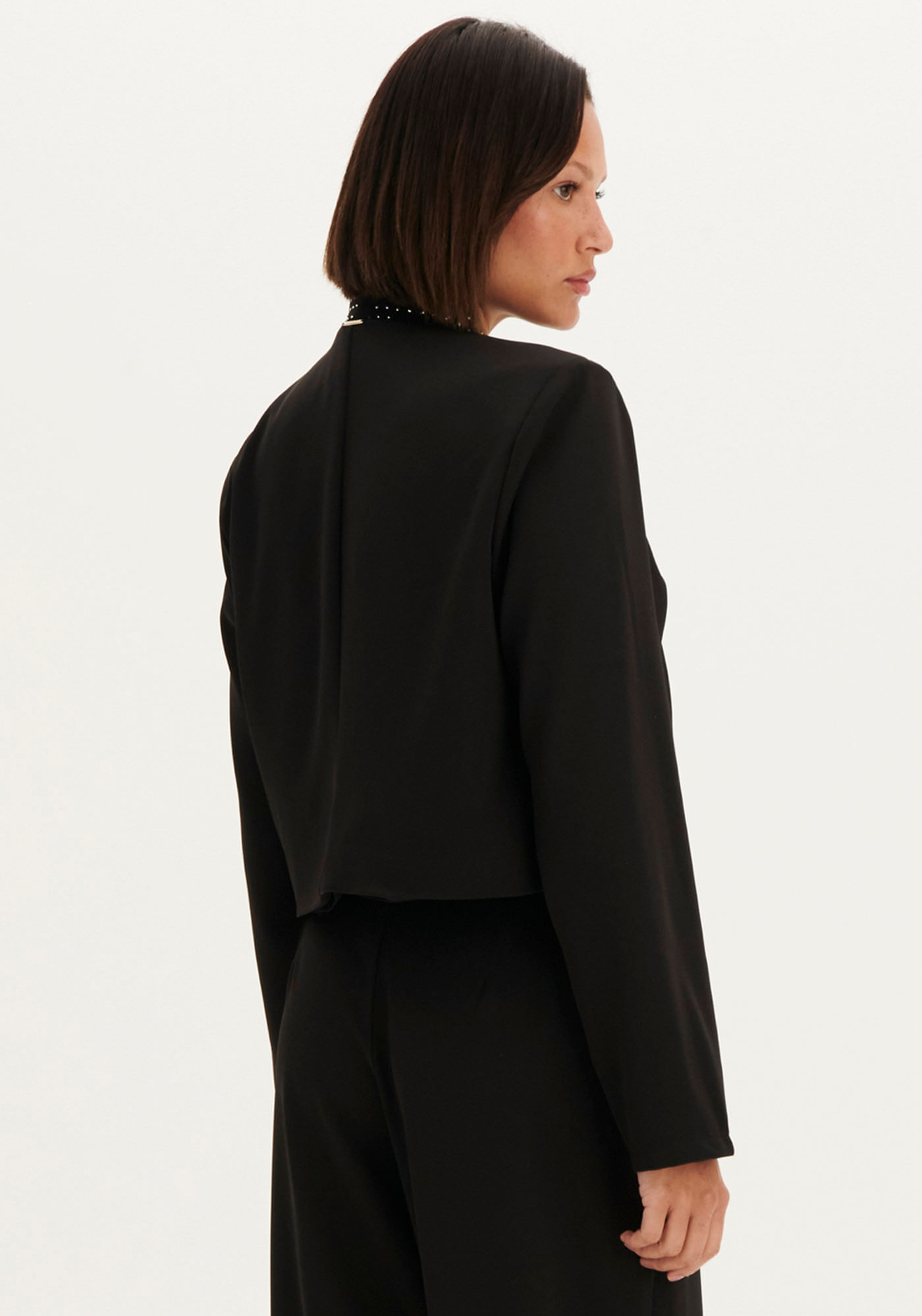 Encontraproduto.com.br - Blazer Curto com Laço