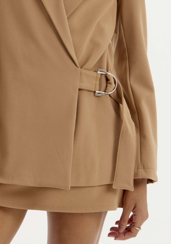 Encontraproduto.com.br - Blazer Alongado com Fivela