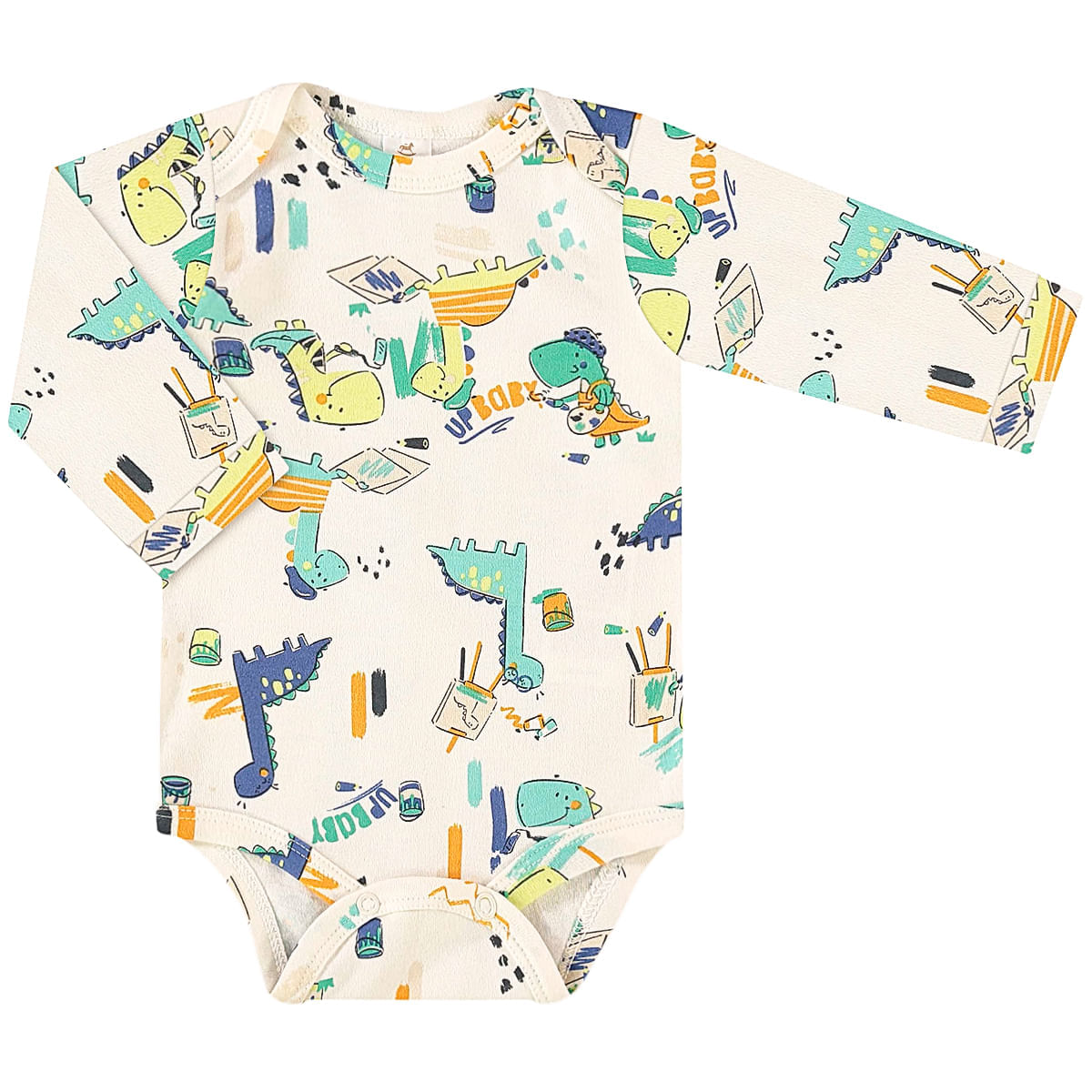 Body longo para bebê em suedine Dino - Up Baby