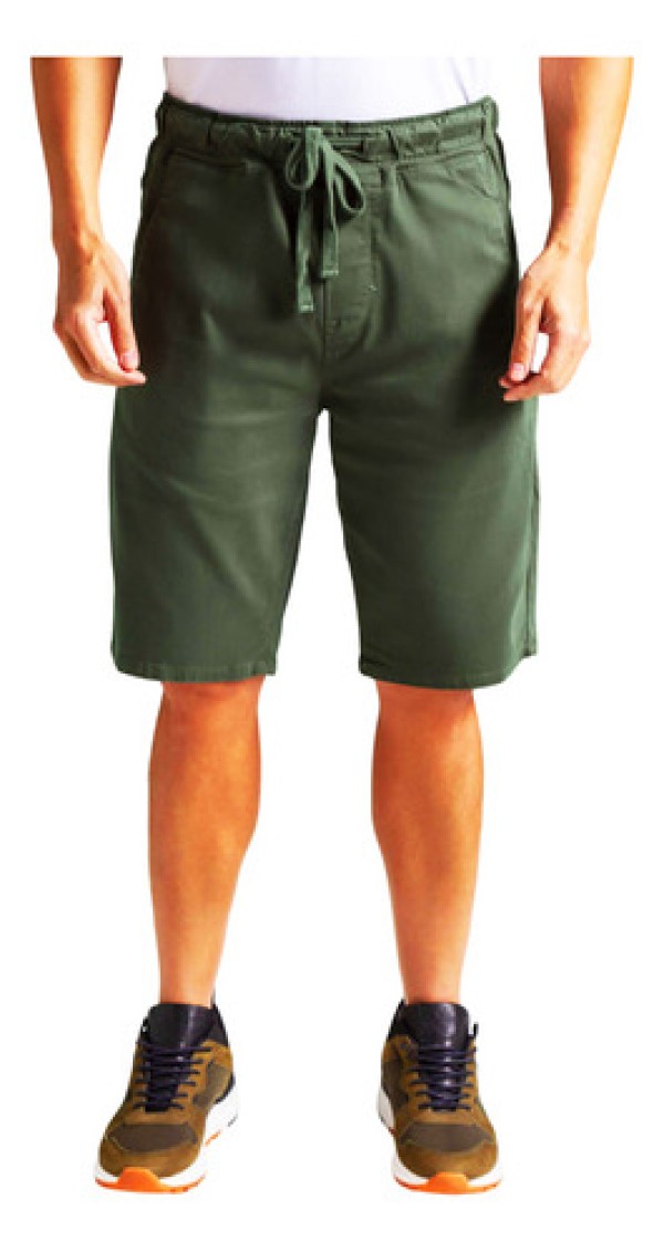 Bermuda Sarja Hangar 33 Jogger Verde Heir